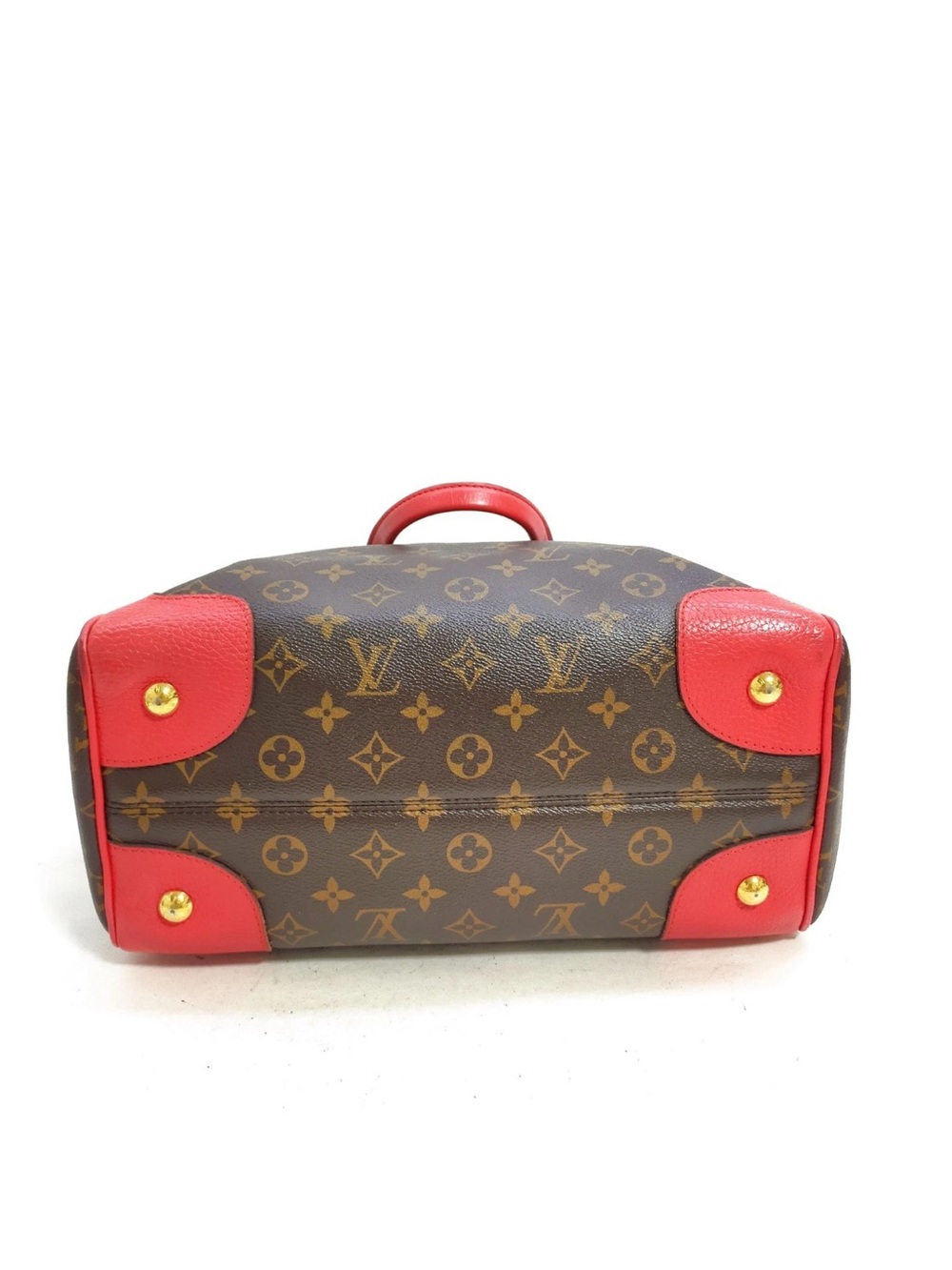 LV Louis Vuitton Hand Shoulder Crossbody Bag Retiro PM RedTrim Monogram Key LOCK - Picture 4 of 15